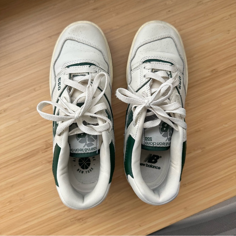 Aime Leon Dore x NB 550 in evergreen